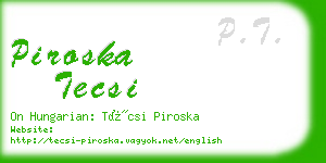 piroska tecsi business card